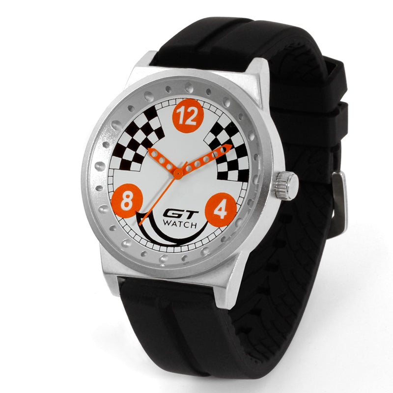 GT 002 Sport Fashion Casual Silica Gel Watch Band Car Racing Style Men Quartz Wrist Watch