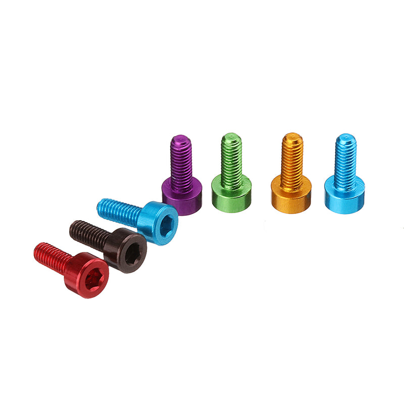 Suleve M3AH11 10Pcs M38mm Hex Socket Screw M3 Cap Head Bolt 7075 Aluminum Alloy Multicolor