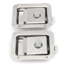 2Pcs Stainless Steel Paddle Door Lock Handle Truck Box Trailer Latch With Key
