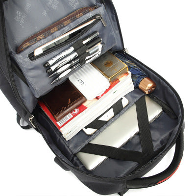 OUTWALK Business Simple Casual Backpack Multi-function USB Charging Korean Version Large Capacity Men's Travel Laptop Bag