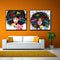 Miico Hand Painted Combination Decorative Paintings Girl Portrait Wall Art For Home Decoration