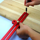 Aluminum 270mm Scale Wood Measure Ruler Straight Line Drawing Woodworking Tool