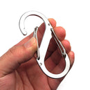 Outdoor Equipment Large S Safety Buckle EDC Stainless Steel Carabiner Climbing Hiking Keychain