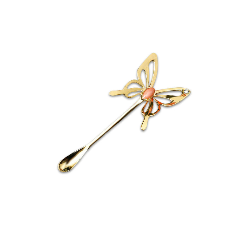 KCASA Tea Spoon Three-dimensional Butterfly Creative Design Elegant Aluminum Alloy Coffee Tea Spoon