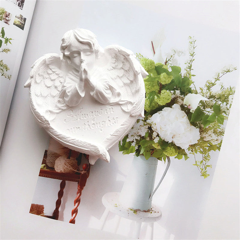 3D Fondant Cake Mold Silicone Baking Mould Angel Wing Decorating With Letters