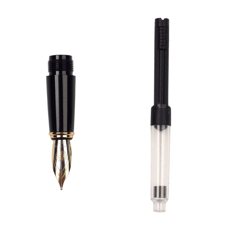 HERO 382 Black Bright Gold Clad Iridium Fountain Pen For Business Office