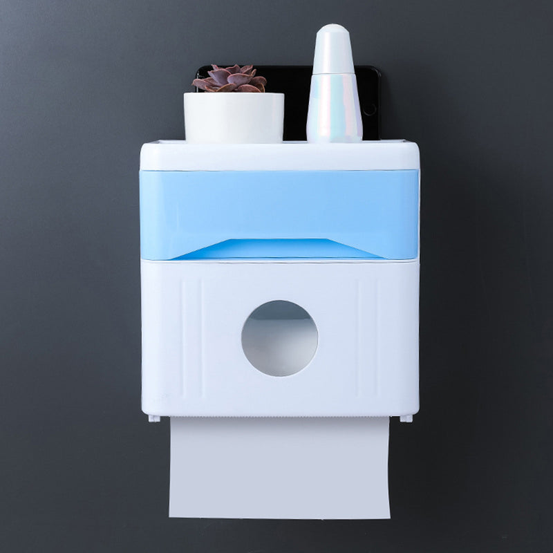 Wall-mounted Tissue Paper Container Box Holder Storage Organizer Shelf Bathroom Tissue Box