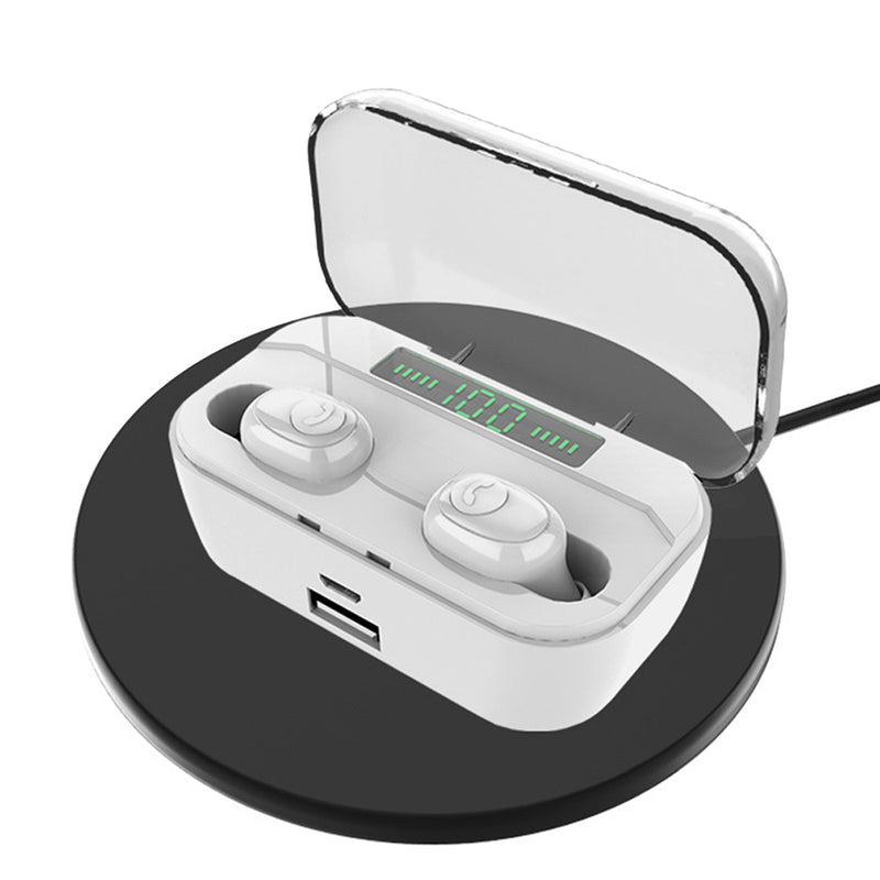 TWS G65 bluetooth 5.0 Wireless Earphone Dual Display 3500mAh Smart Touch Stereo Sports Hifi Headphones With Mic