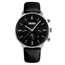 SKMEI 9117 Business Style Waterproof Men Wrist Watch Leather Strap Quartz Watches