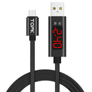 TOPK D-Line1 2.4A QC3.0 Voltage Current Display Micro USB Fast Charging Data Cable 1M For Phone Tablet