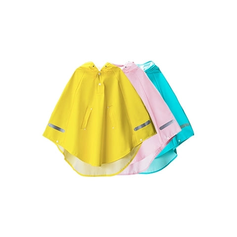 7th Children Cloak Raincoat Boy Girls Waterproof Poncho with 3M Reflection Strip  For Children Rain Coat