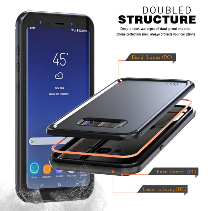 Swimming Waterproof Snowproof Hard PC Case for Samsung Galaxy S8 Plus