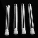 Mrosaa 50Pcs Plastic Transparent Test Tube With Cap 12x100mm Test Tubes Vials Push Caps