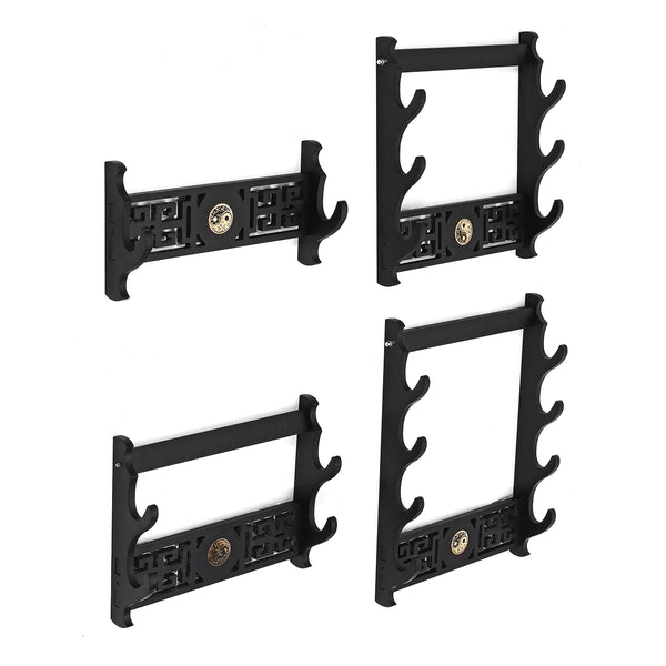 1-4 Tiers Katana Wakizashi Taiji Design Holder Wall Mount Bracket Rack Tool Display Hanger