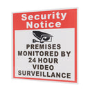 10Pcs Camera Video Surveillance Sign Sticker Security Notice Premises Monitored By 24 Hour