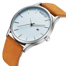 GIMTO GM208 Men Watch Luxury Date Display Leather Watch Band Male Quartz Wrist Watch
