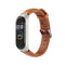 Solid Crazy Horse Pattern Leather Watch Band Watch Strap Replacement for Xiaomi Miband 4