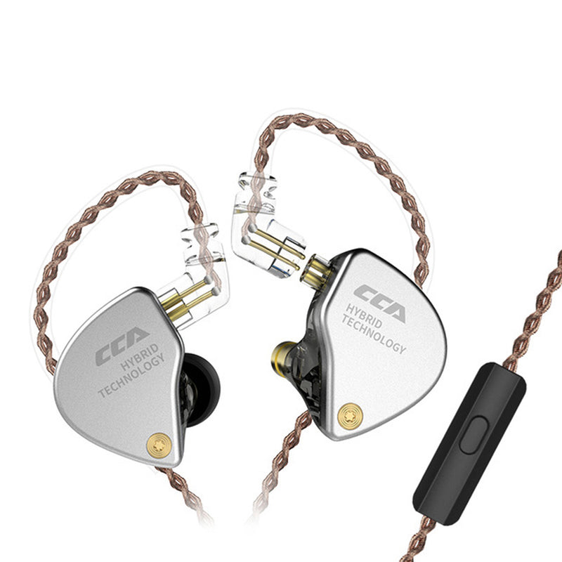 CCA CA4 HiFi 1BA+1DD 3.5mm In Ear Earbuds Balanced Armatured Dynamic Sports Earphone With Mic Detachable 2Pin Cable
