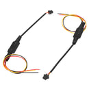2PCS 60cm Switchback LED Strip Light Headlight DRL Turn Signal Guide Lamp Dual Color