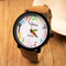 YAZOLE 347 Fashion Leather Strap Women Quartz Watch Casual Colorful Number Pencil Pointer Watch