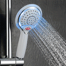 Bathroom Handheld Shower Spray Head ABS Plating 3 Color LED Digital Temperature Display w/ Hose