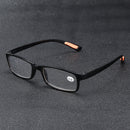 KCASA TR90 Portable Durable light Weight Resin Black Reading Glasses Extremely Flexible