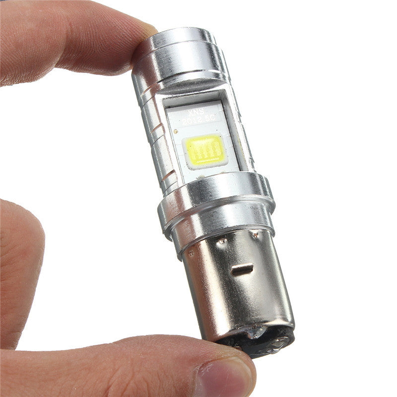 BA20D 6000K 10W LED 1000LM COB Headlight Bulb For Motor Bike Scooter