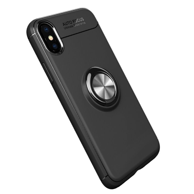 C-KU 360 Rotating Ring Grip Kicktand Protective Case For iPhone