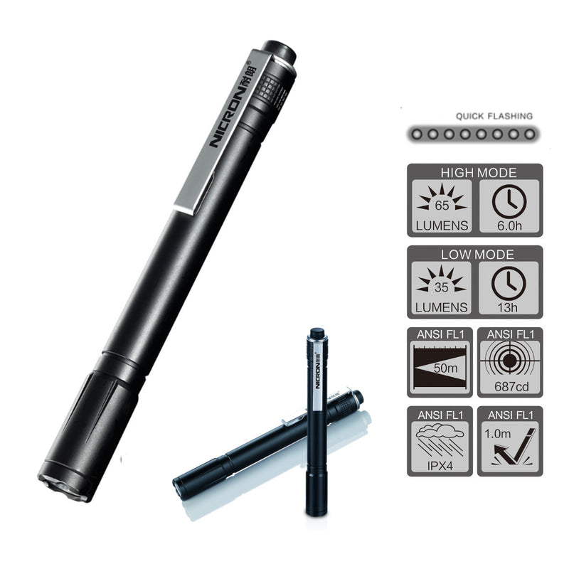 Nicron N2 XP-E2 R3 100Lumens Focusing Economic Portable Pen Shape Flashlight EDC LED Flashlight AAA