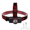 XANES 650LM Aluminum Alloy Headlamp 3 Modes USB Rechargeable Waterproof Outdoor Camping Hiking Cycling Fishing Light