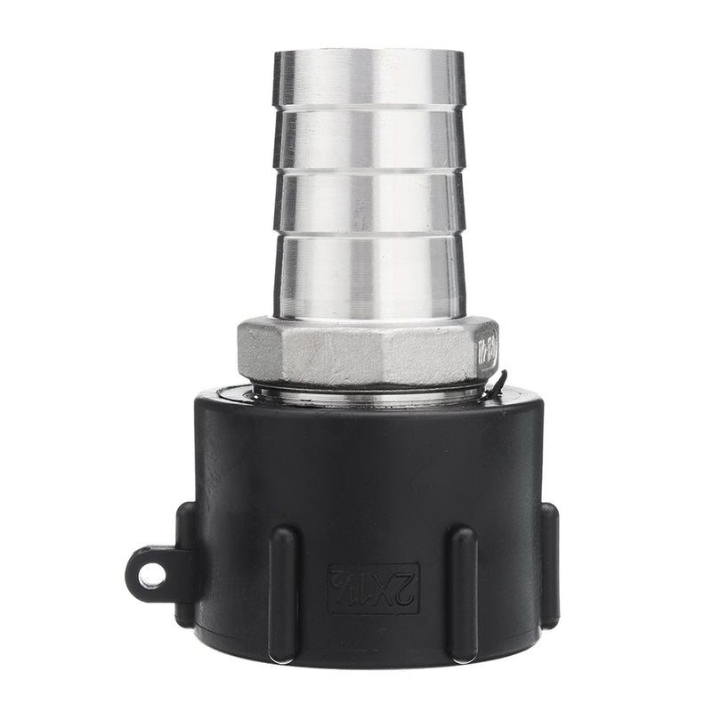 S60x6 IBC Tank Coarse Thread Drain Adapter to 38/45/50/60mm Stainless Steel Hose Outlet Connector Replacement Valve Fitting Parts for Home Garden