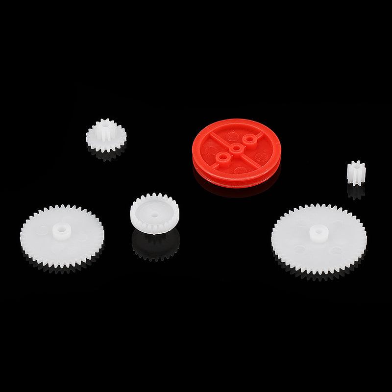 51pcs Mixed Plastic Gear Gearbox Package Kit Spindle gear Rack Pulley Belt Worm Rod Set
