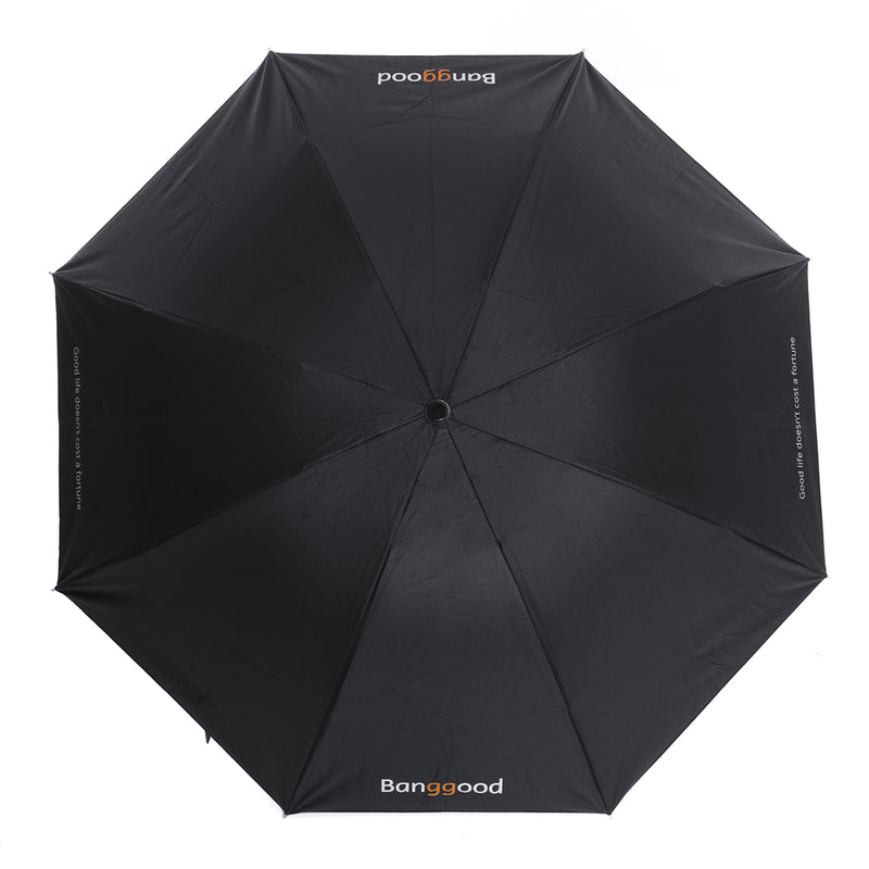 Banggood Umbrella Portable Camping Waterproof Folding Sunshade Black