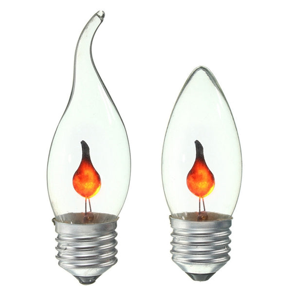 3W E27 Retro Fire Flame Candle Edison Light Bulb Lamp Chandelier Red Lighting 220V