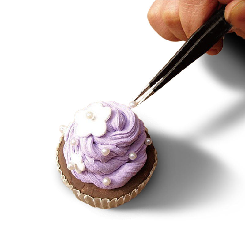 2pcs Muti-funtion Anti-static Elbow and Straight Stainless Steel Tweezer Cake Plier Sugarcraft Tool