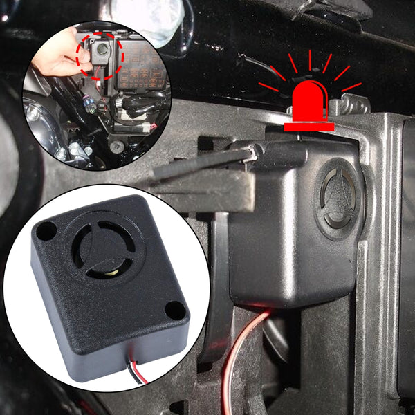 120dB Black II Plug Splice Security Alarm Custom For Harley Motorcycle