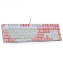 Magicforce 108 Key Pink White Color Dye-sub PBT Keycaps Keycap Set for Mechanical Keyboard