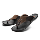Men's Leather Rubber Sandals Slippers Waterproof Quick Drying Beach Bath Walking Slippers