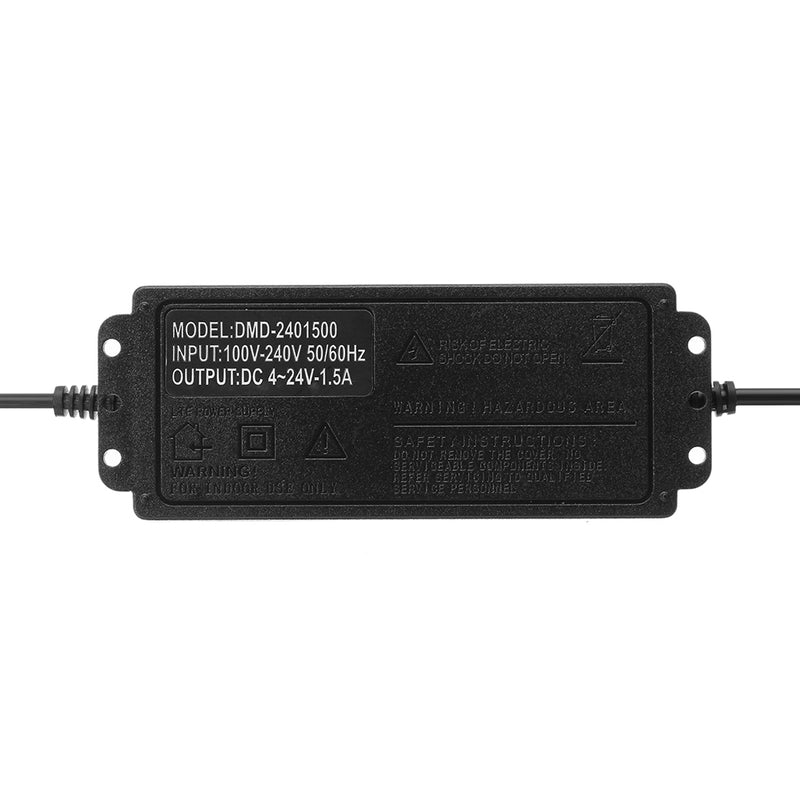 Excellway 4-24V 1.5A 36W AC/DC Power Adapter Switching Power Supply Regulatedr Adapter Display