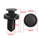 90pcs 10mm Car Bumper Fender Retainer Clips Fasteners For Honda Acura