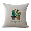 Honana 45x45cm Cactus 5 Optional Patterns Cotton Linen Sofa Pillow Case Cushion Cover