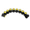 50Pcs Yellow Plastic For Rotary Taper Potentiometer Hole 6mm Knob