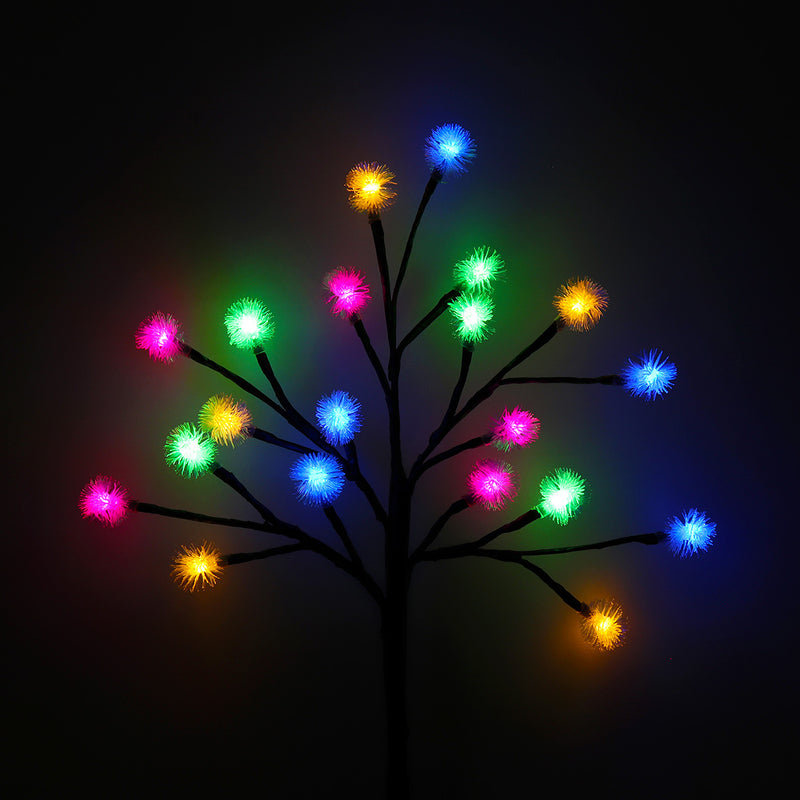 Outdoor Waterproof Solar Powered Pinecone Shape Tree Branch LED String Holiday Light for Patio Decor
