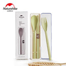 Naturehike Kids Environmental Wheat Stalks Picnic Set Flatware Camping Spoon Travel Chopsticks Fork