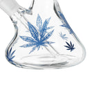 7.28" Reusable H ookah Water Pipe B ong Glass Beaker Filter Clear Shisha T obacco Straw