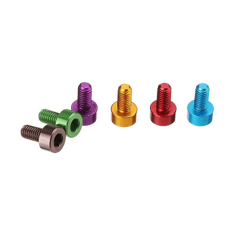 Suleve M3AH10 10Pcs M36mm Hex Socket Screw M3 Cap Head Bolt 7075 Aluminum Alloy Multicolor