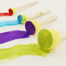 KCASA 4PCS/Set Sponge Paint Brush Original Wooden Handle Home Wall Decor Art Wall Tool