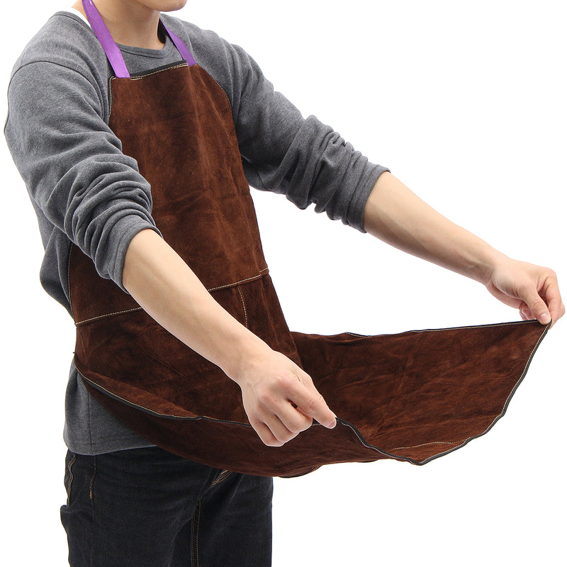 Welding Equipment Welder Heat Insulation Protection Apron Cow Leather 60x90cm