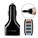 Bakeey 4 USB Port QC3.0 Fast Charge USB Car Charger for Samsung Xiaomi Huawei