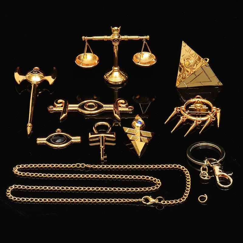 8 Pcs/ Set Anime Pendant Necklace Set Fashion Necklace Pendant Keychain DIY Jewelry Kits